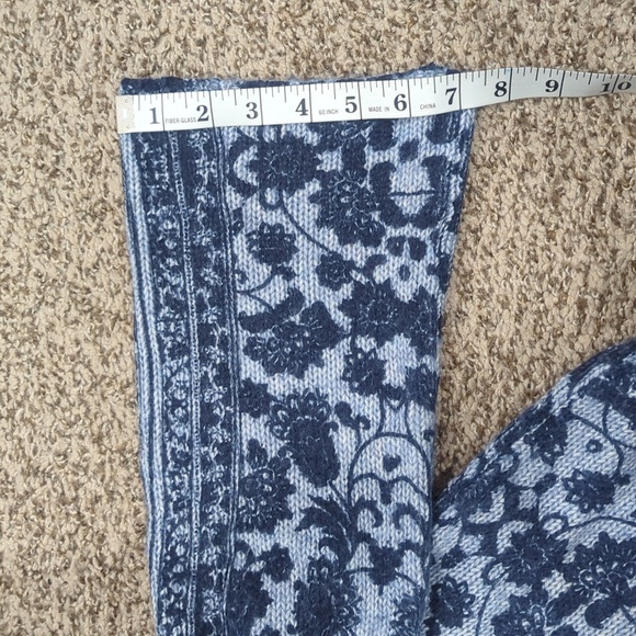 Lucky Brand size small blue floral pattern wide sleeve sweater - Picture 9 of 10